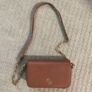 Tory Burch Brown Robinson Crossbody Purse Bag